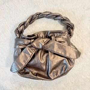 FURLA Elegant Metallic Bronze Women's Handbag LEATHER